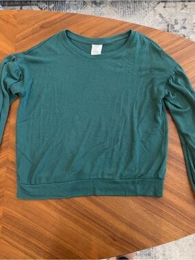 Gap Kids Forest Green Crewneck Long Sleeve Top